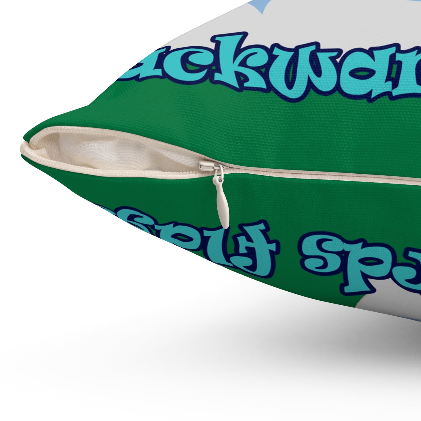 shoot for the stars - Spun Polyester Square Pillow - (dark green)