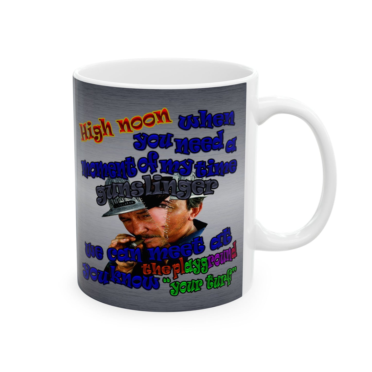 high noon - White Mug (brushed nickel)