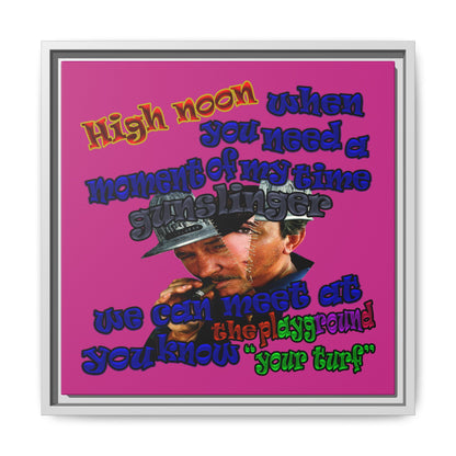 high noon - framed canvas art (pink)