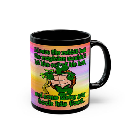 turtle race - Black Mug (color blur)