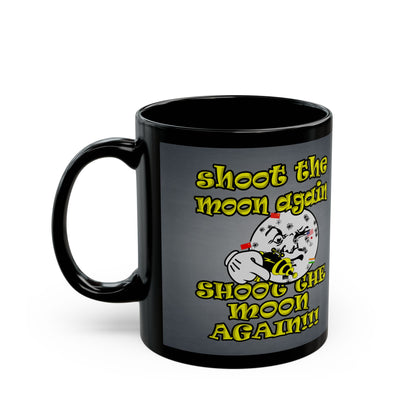 shoot the moon again - Black Mug (grey-light grey)