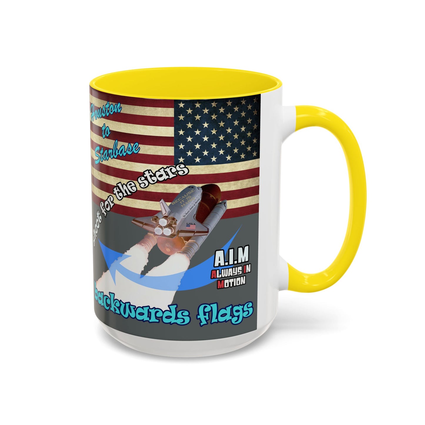 shoot for the stars - Accent Mug (dark grey)