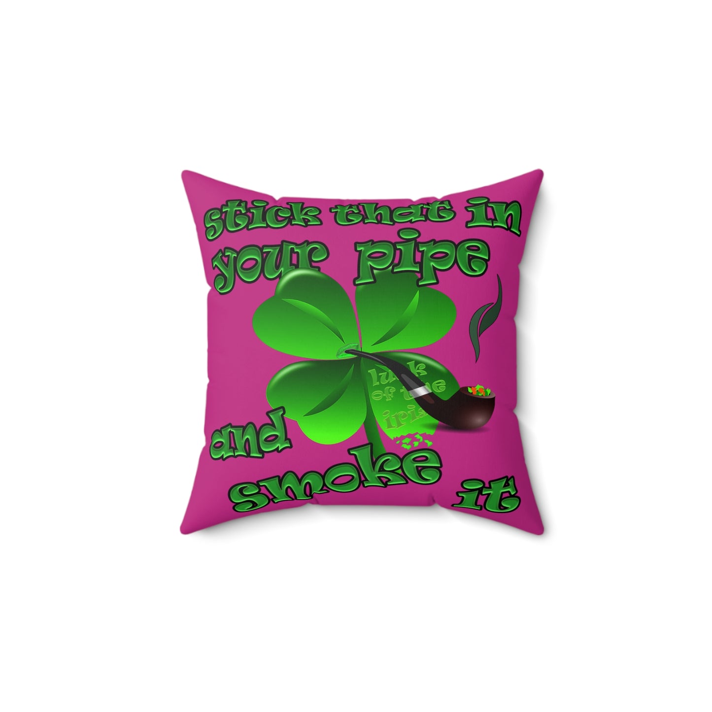 celtics logo - Spun Polyester Square Pillow - (pink)