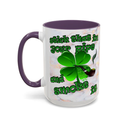 celtics logo - Accent Mug (white marble)