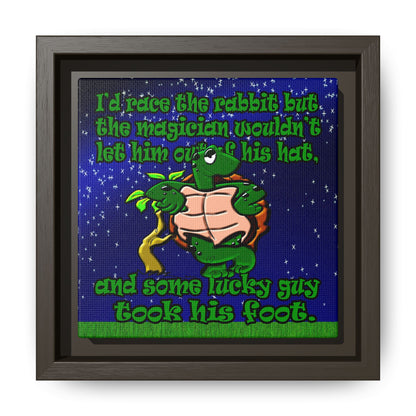 turtle race - framed canvas art ('snoops' background)