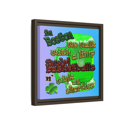 celtics logo - framed canvas art (light blue-purple wave)
