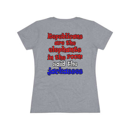 donkeys and elephants - Women's Triblend Tee