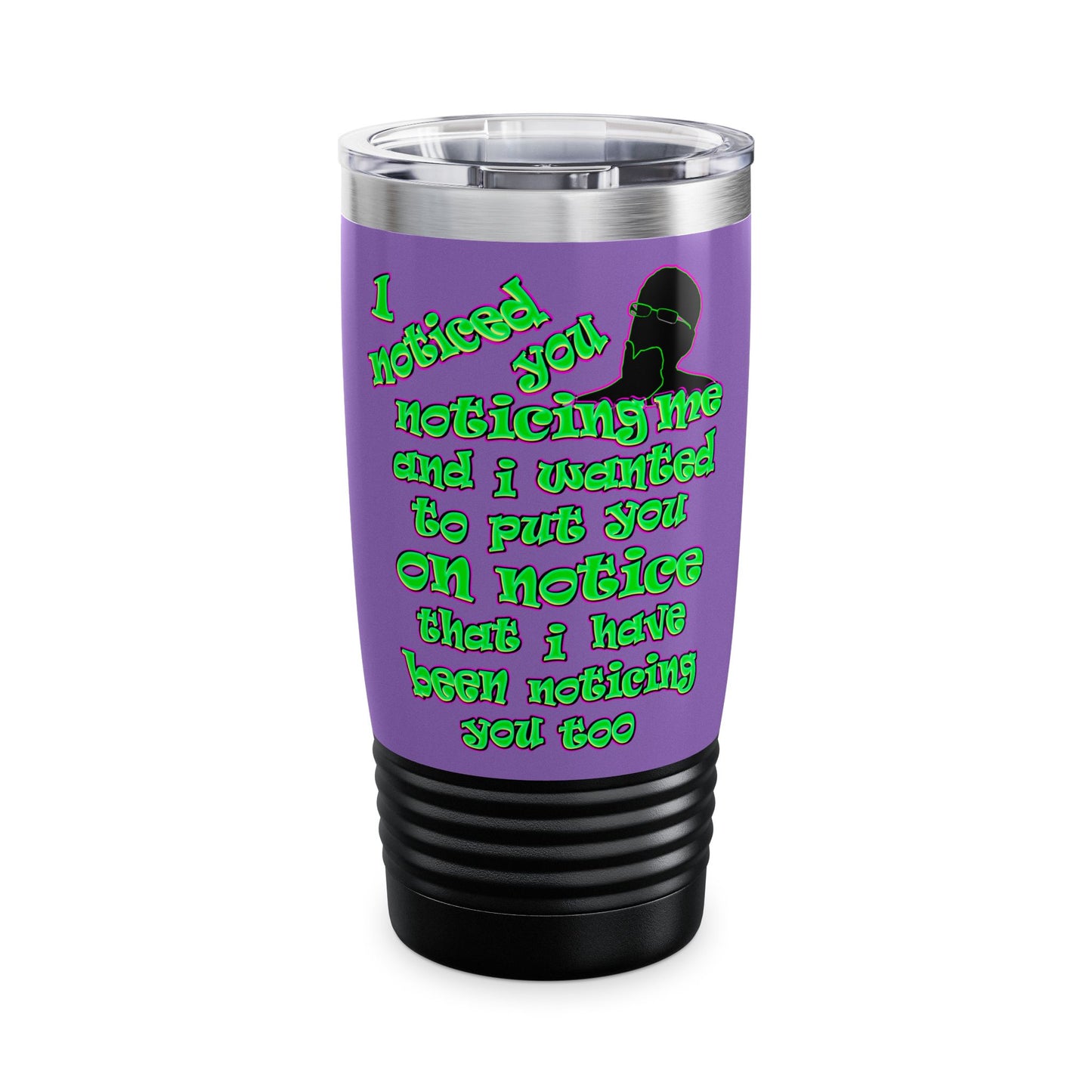 noticed you noticing - Ringneck Tumbler, 20oz (light purple)
