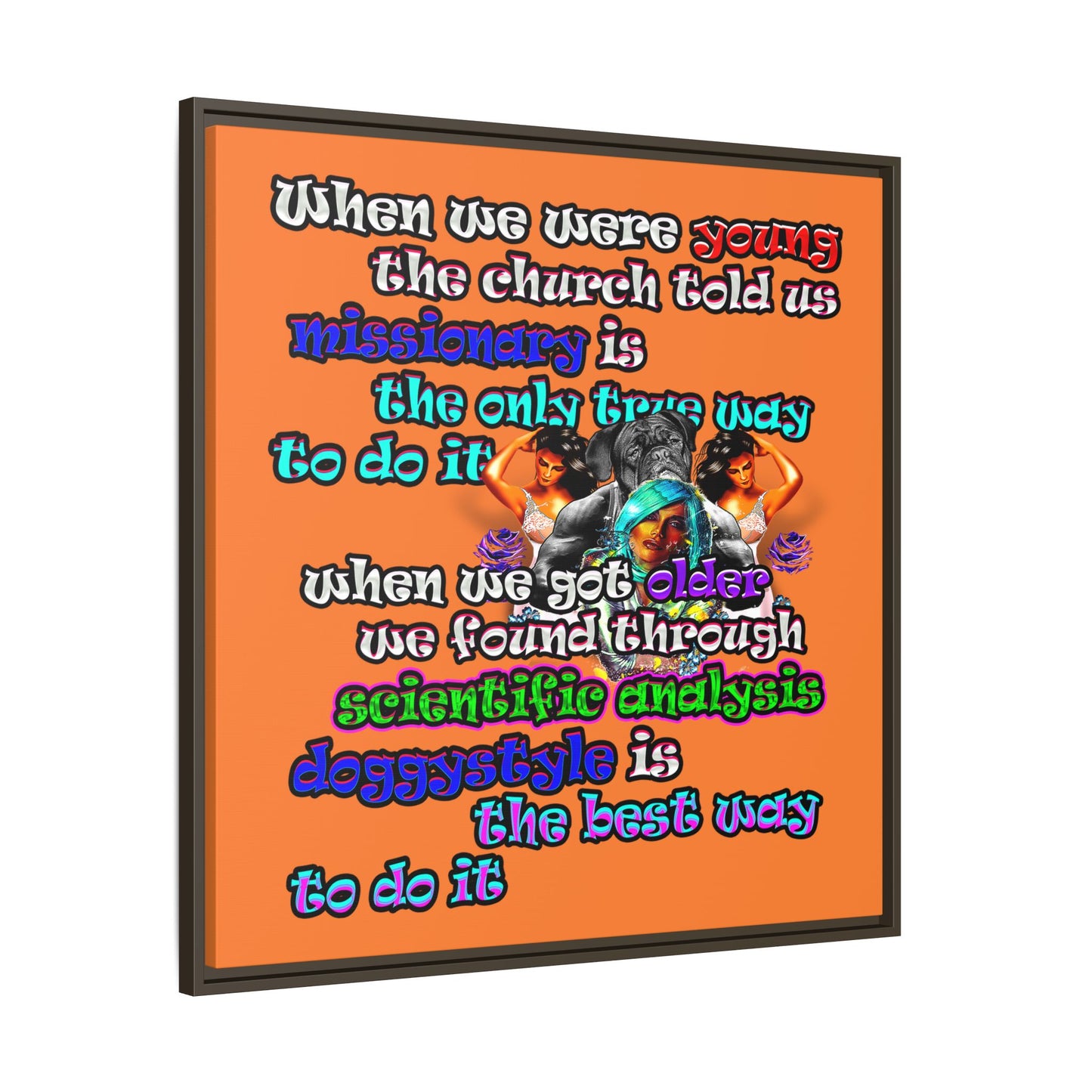 doggystyle - framed canvas art (crusta)