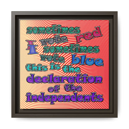declaration of the independents - framed canvas art (yellow-orange wave)