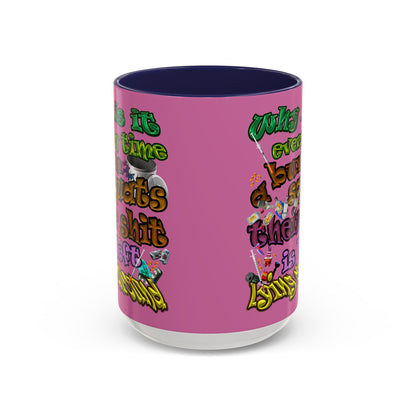 the bum's shit - Accent Mug (light pink)