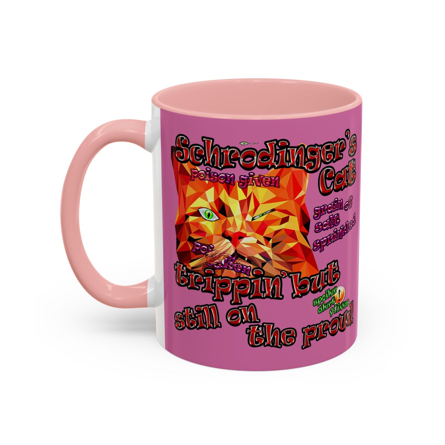 schrodinger's cat - Accent Mug (light pink)