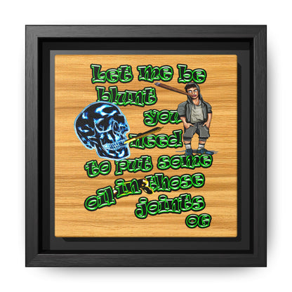 og - framed canvas art (butterscotch wood finish)