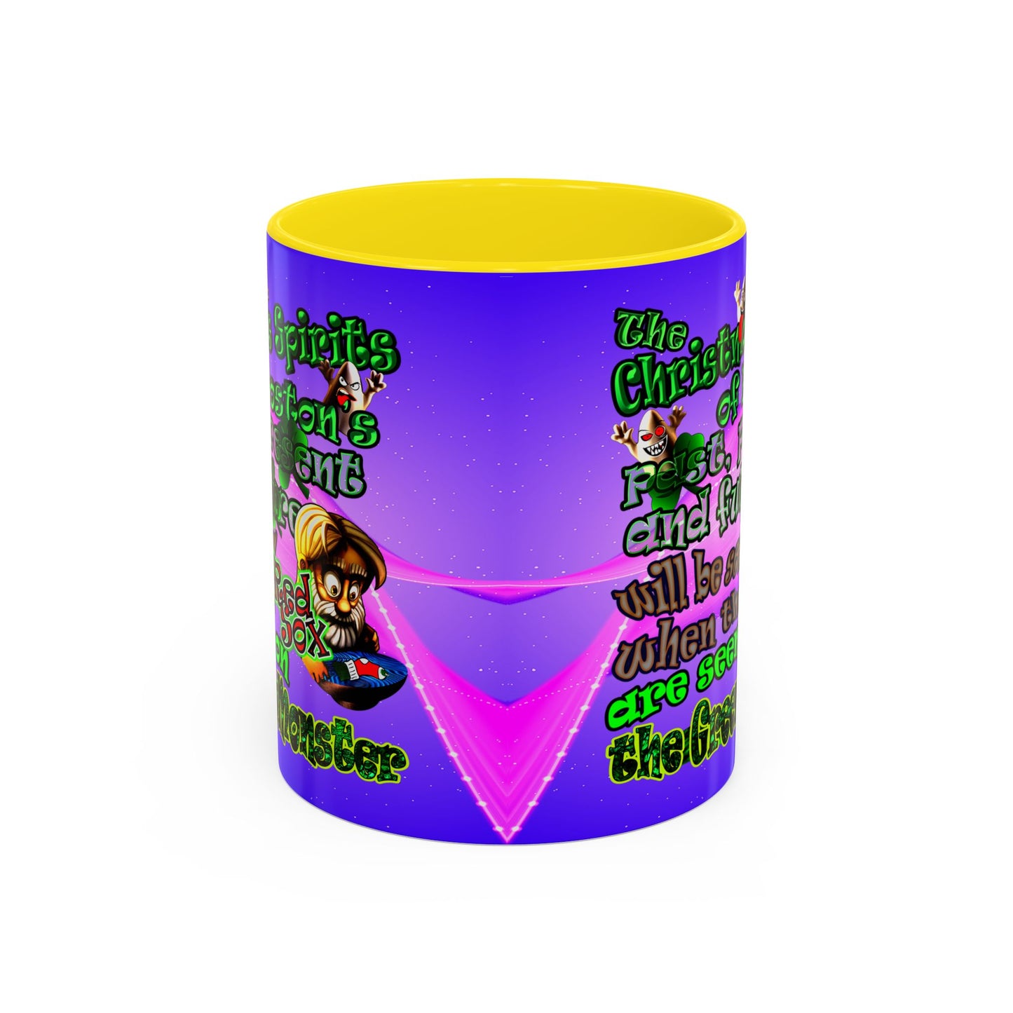 christmas spirits of boston - Accent Mug (purple-pink wave)