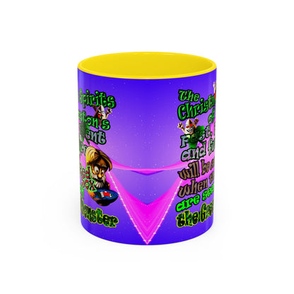 christmas spirits of boston - Accent Mug (purple-pink wave)