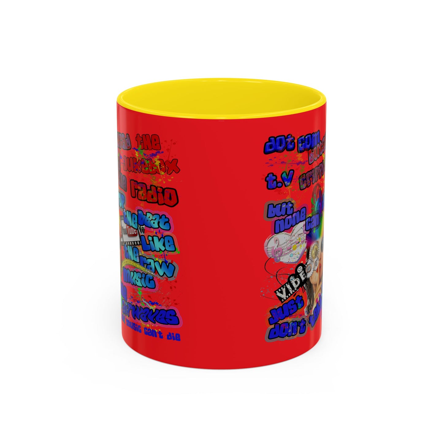 drop the beat - Accent Mug (yellow)