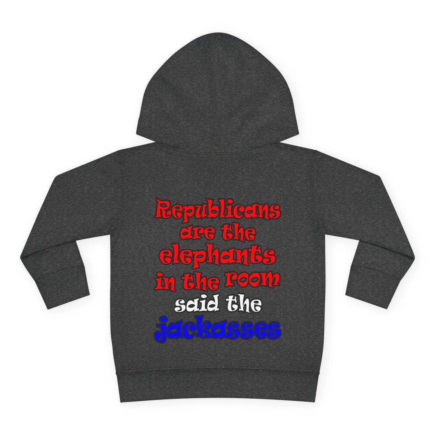 donkeys and elephants - Toddler Pullover Fleece Hoodie