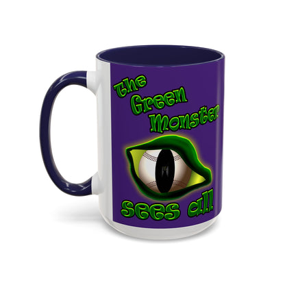 green monster - Accent Mug (purple)