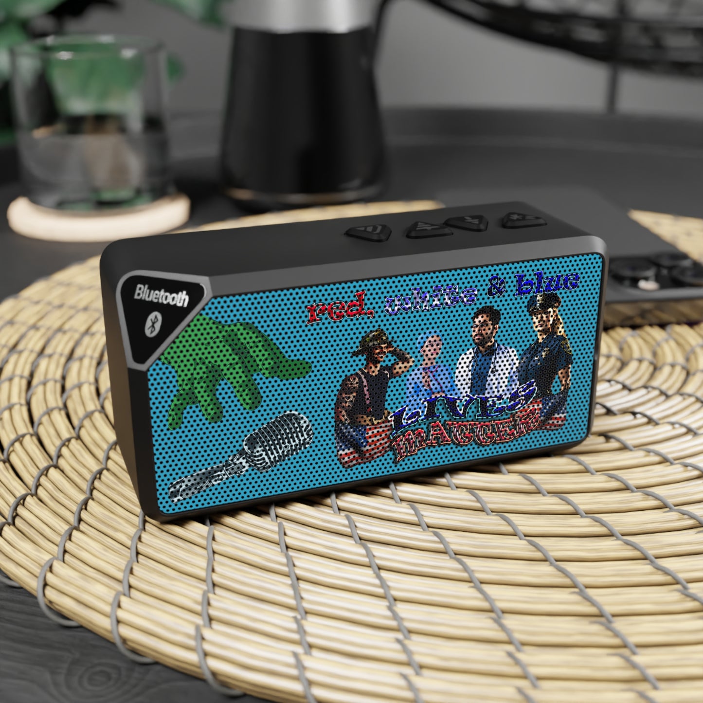 rw&b lives matter - Jabba Bluetooth Speaker (turquoise)