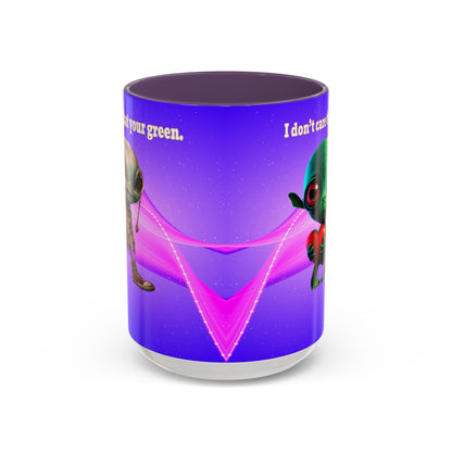 I don't care that your grey - Accent Mug (purple-pink wave)