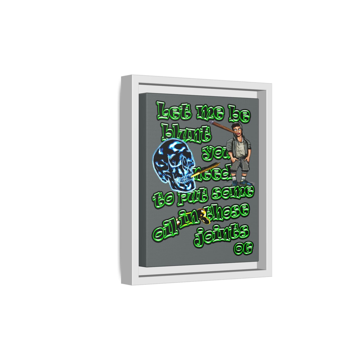 og - framed canvas art (dark grey)