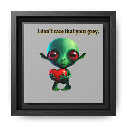 I don't care that your grey - framed canvas art (light grey)