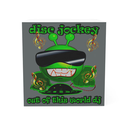 disc jockey - note cube (dark grey)