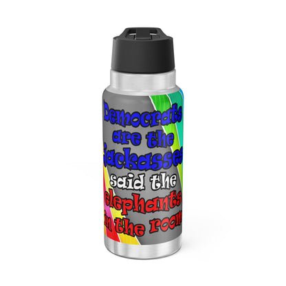 donkeys and elephants - Gator Tumbler, 32oz  (rainbow split)