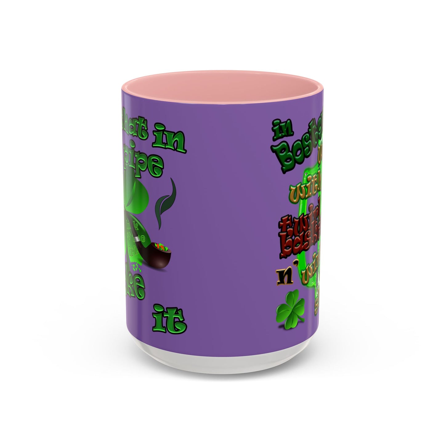 celtics logo - Accent Mug (light purple)