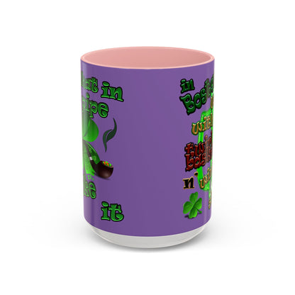 celtics logo - Accent Mug (light purple)