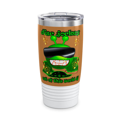 disc jockey - Ringneck Tumbler, 20oz (light brown)