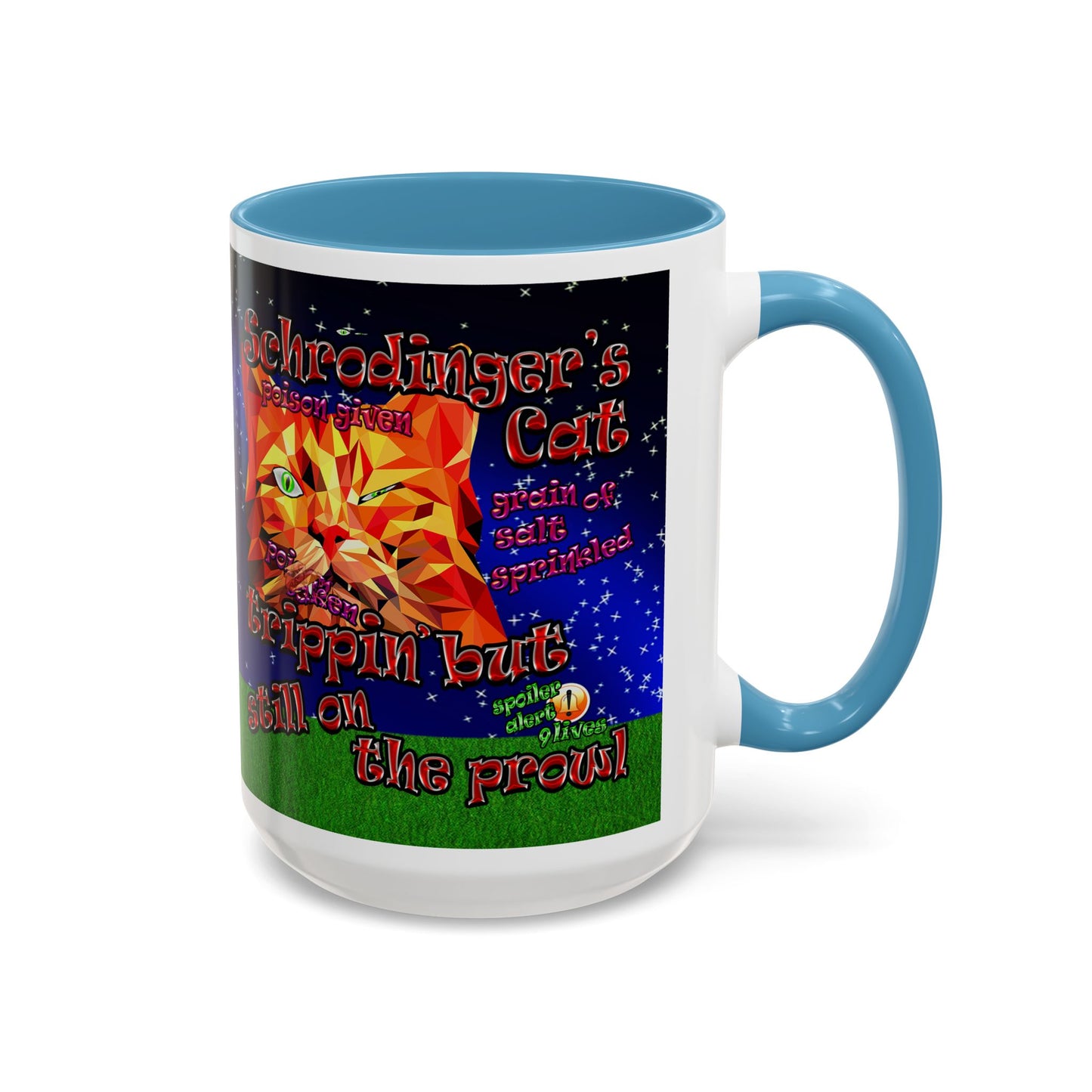 schrodinger's cat - Accent Mug ('snoops' background)