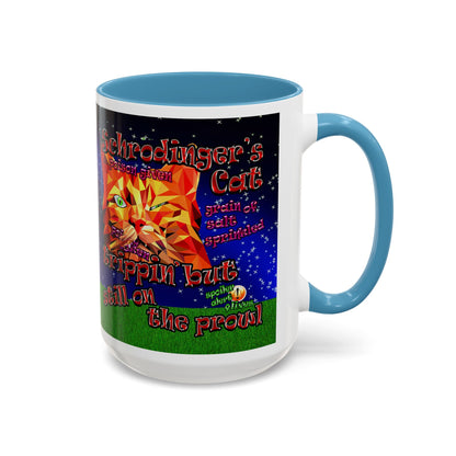 schrodinger's cat - Accent Mug ('snoops' background)