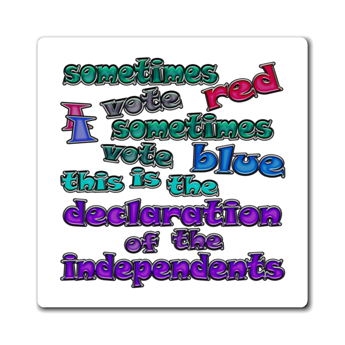 declaration of the independents - Magnets - (white)