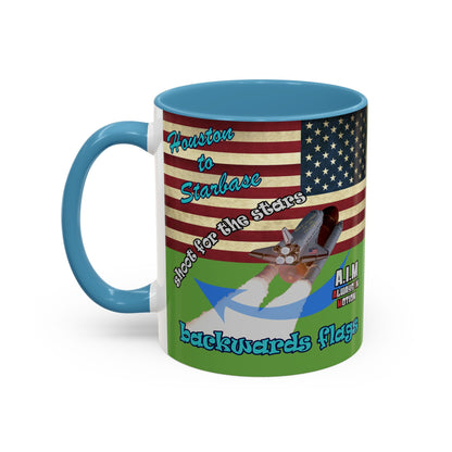 shoot for the stars - Accent Mug (green)