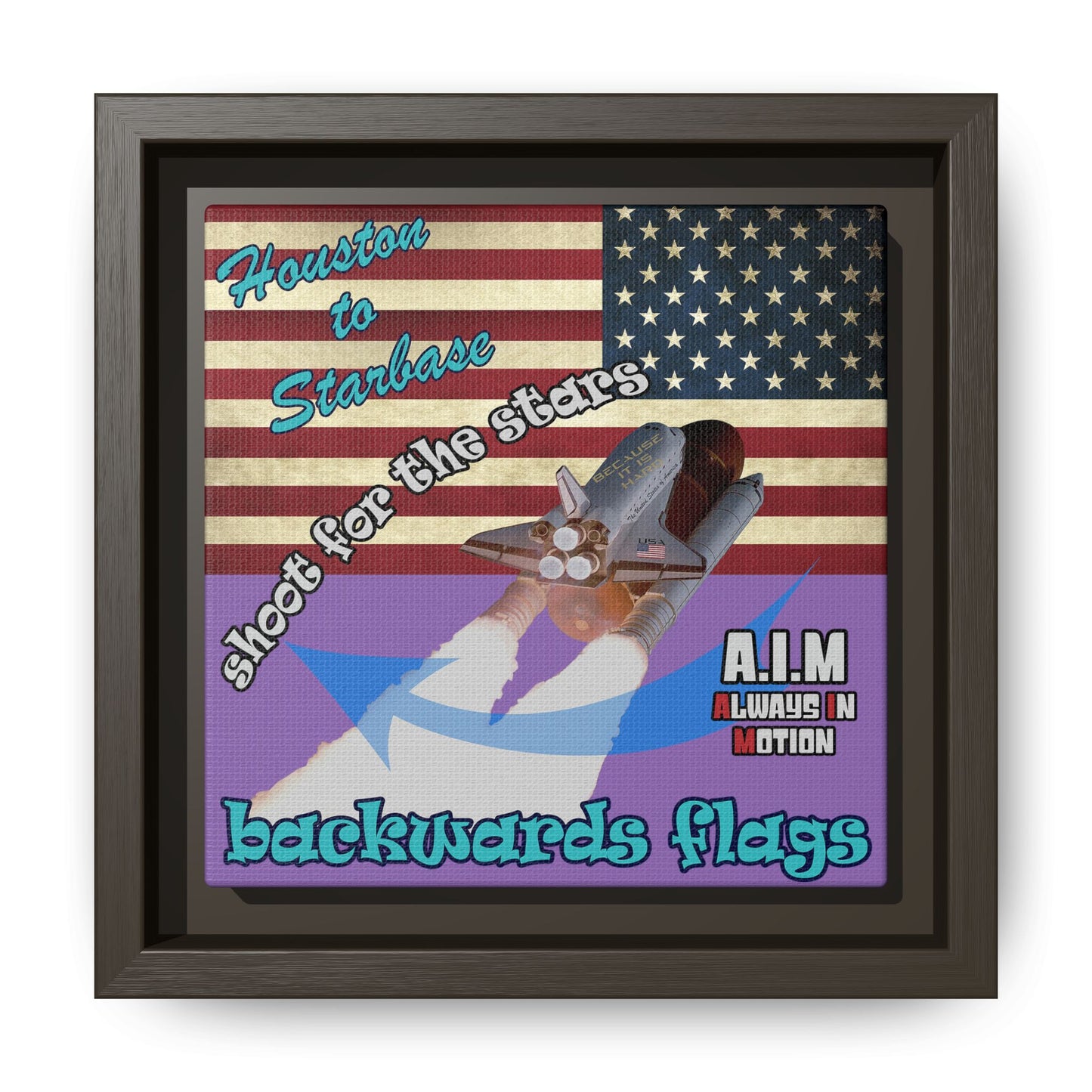 shoot for the stars - framed canvas art (light purple)
