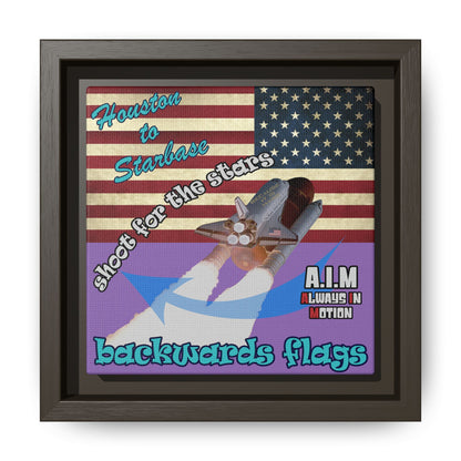 shoot for the stars - framed canvas art (light purple)