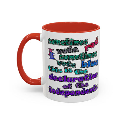 declaration of the independents - Accent Mug (white)