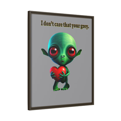 I don't care that your grey - framed canvas art (grey)