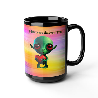 I don't care that your grey - Black Mug (color blur)