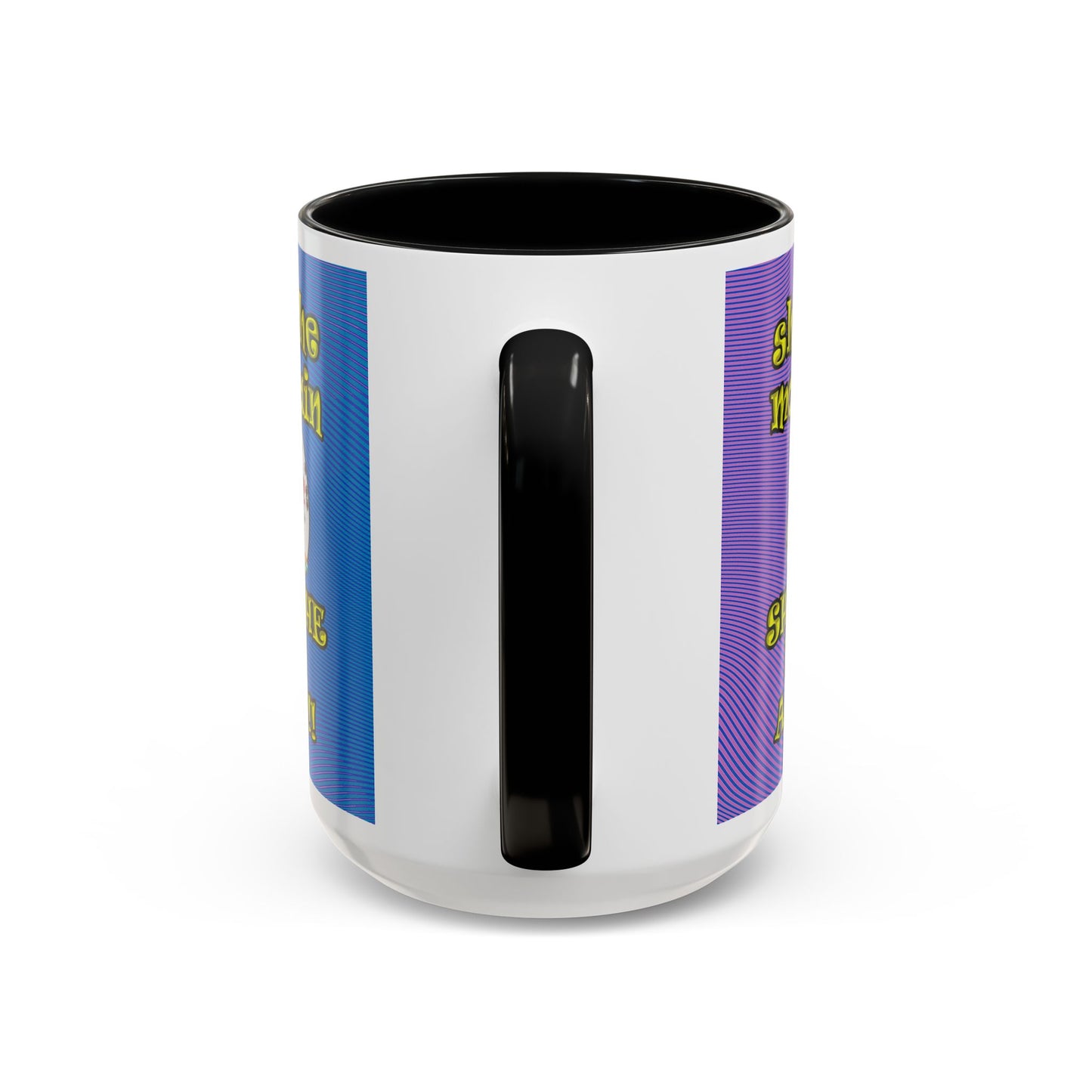 shoot the moon again - Accent Mug (light blue-purple wave)