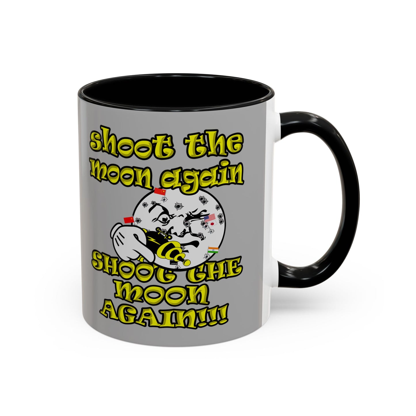 shoot the moon again - Accent Mug (light grey)