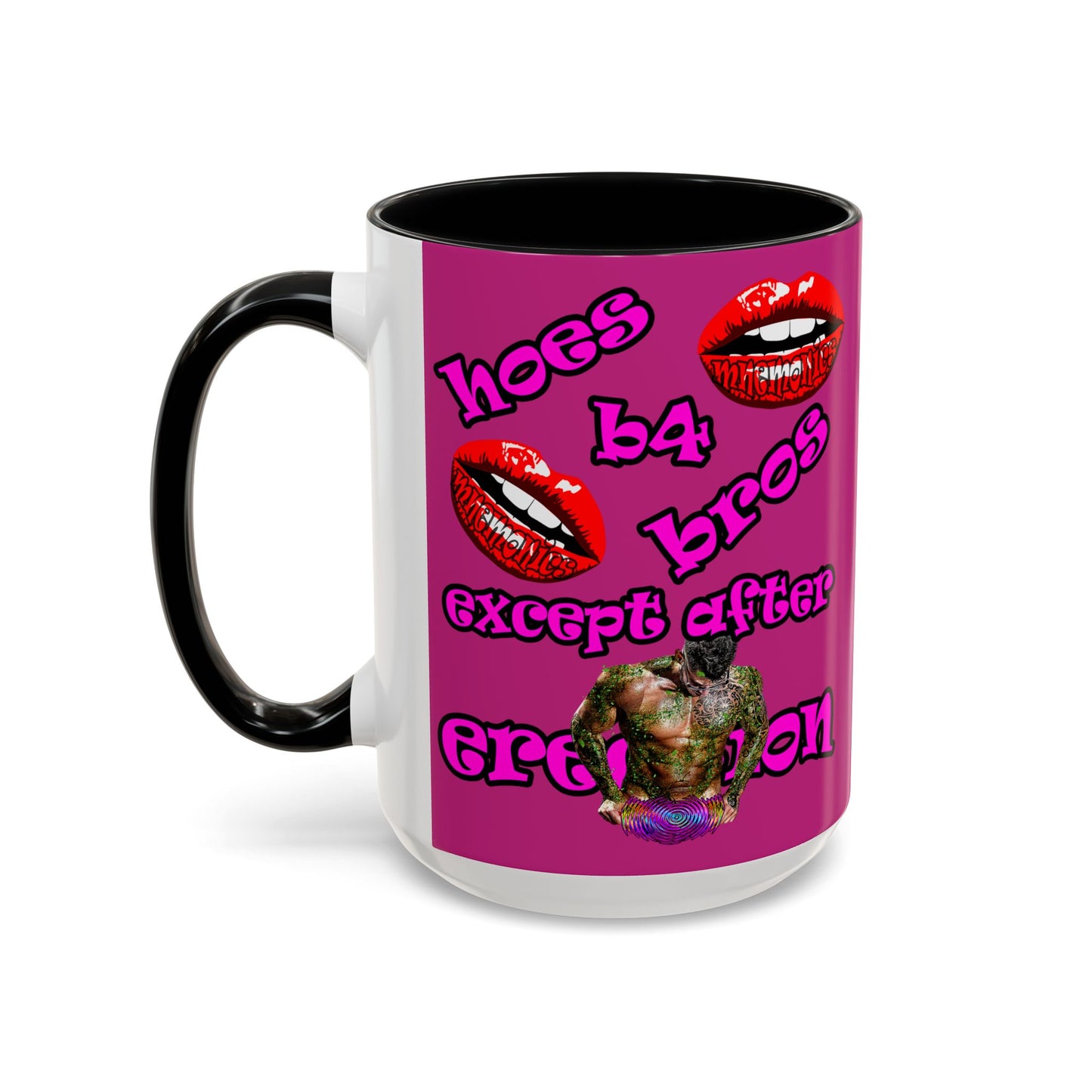 hoes b4 bros - Accent Mug (pink)