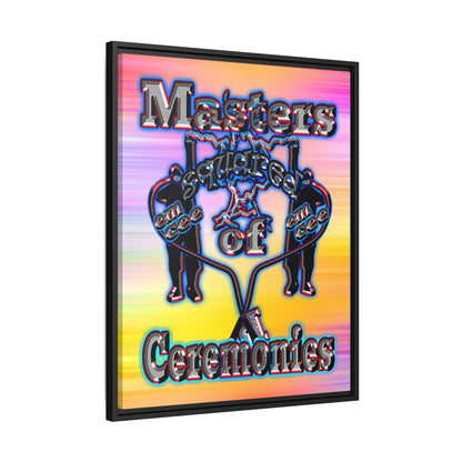 em cee squared - framed canvas art (color blur)
