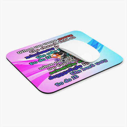 doggystyle - Mouse Pad (Rectangle) (light blue-pink wave)