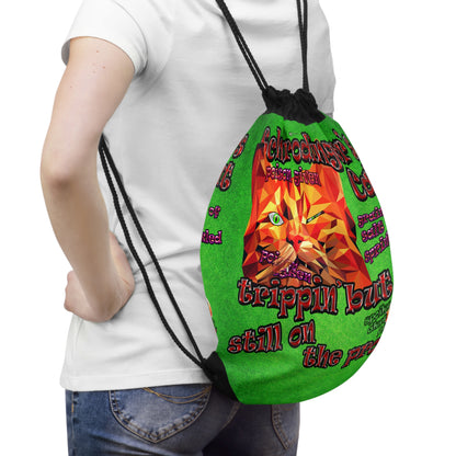 schrodinger's cat - Drawstring Bag (green turf)