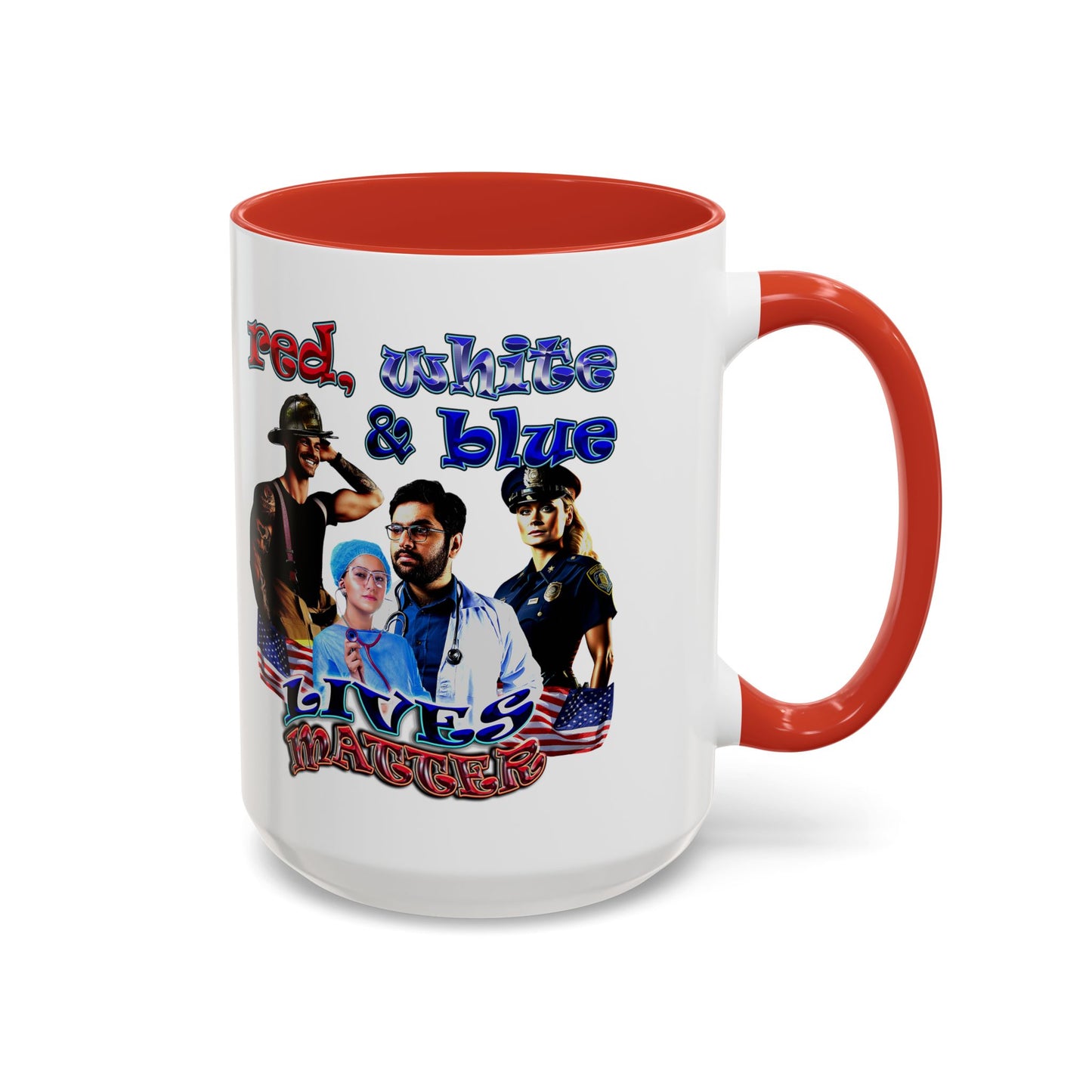 rw&b lives matter - Accent Mug (white)