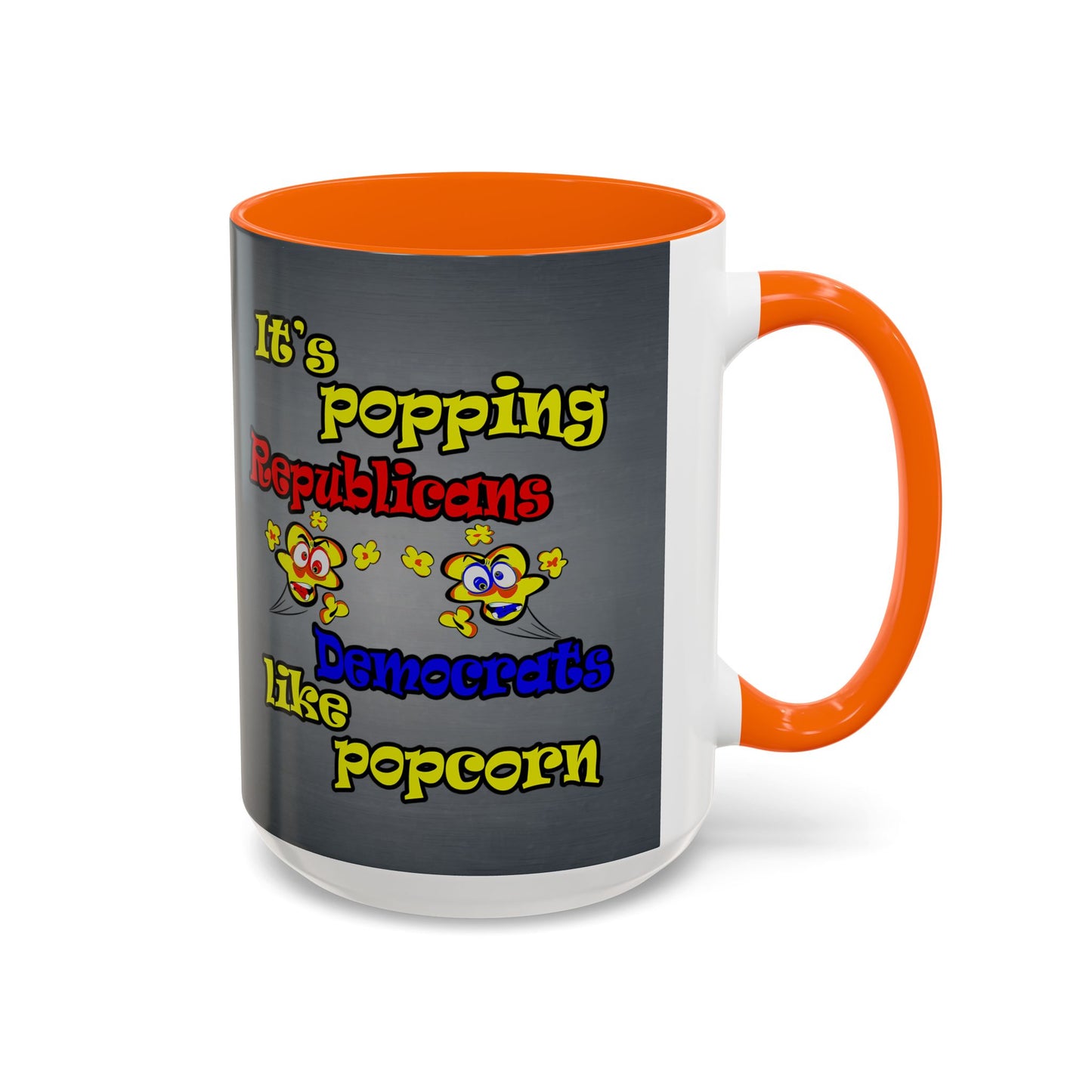popping like popcorn - Accent Mug (grey-light grey)