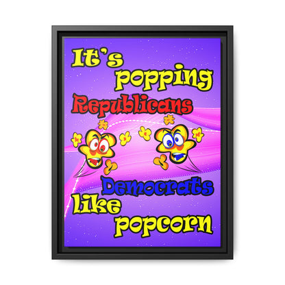 popping like popcorn - framed canvas art (purple-pink wave)