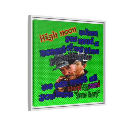 high noon - framed canvas art (logo green)
